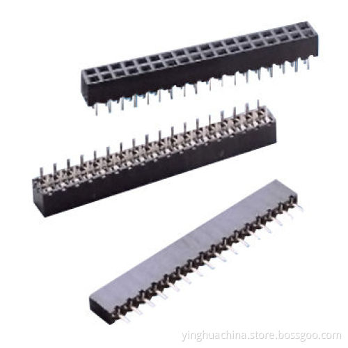 Female Header, 2.0mm Pitch Straight Single Row and Dual Row, Height of 4.5/4.3/4.6/4.0mm